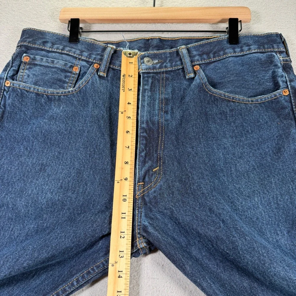 Levi's 505 Regular Fit‎ Jeans Mens W38 L29 Dark Wash Denim Blue Classic